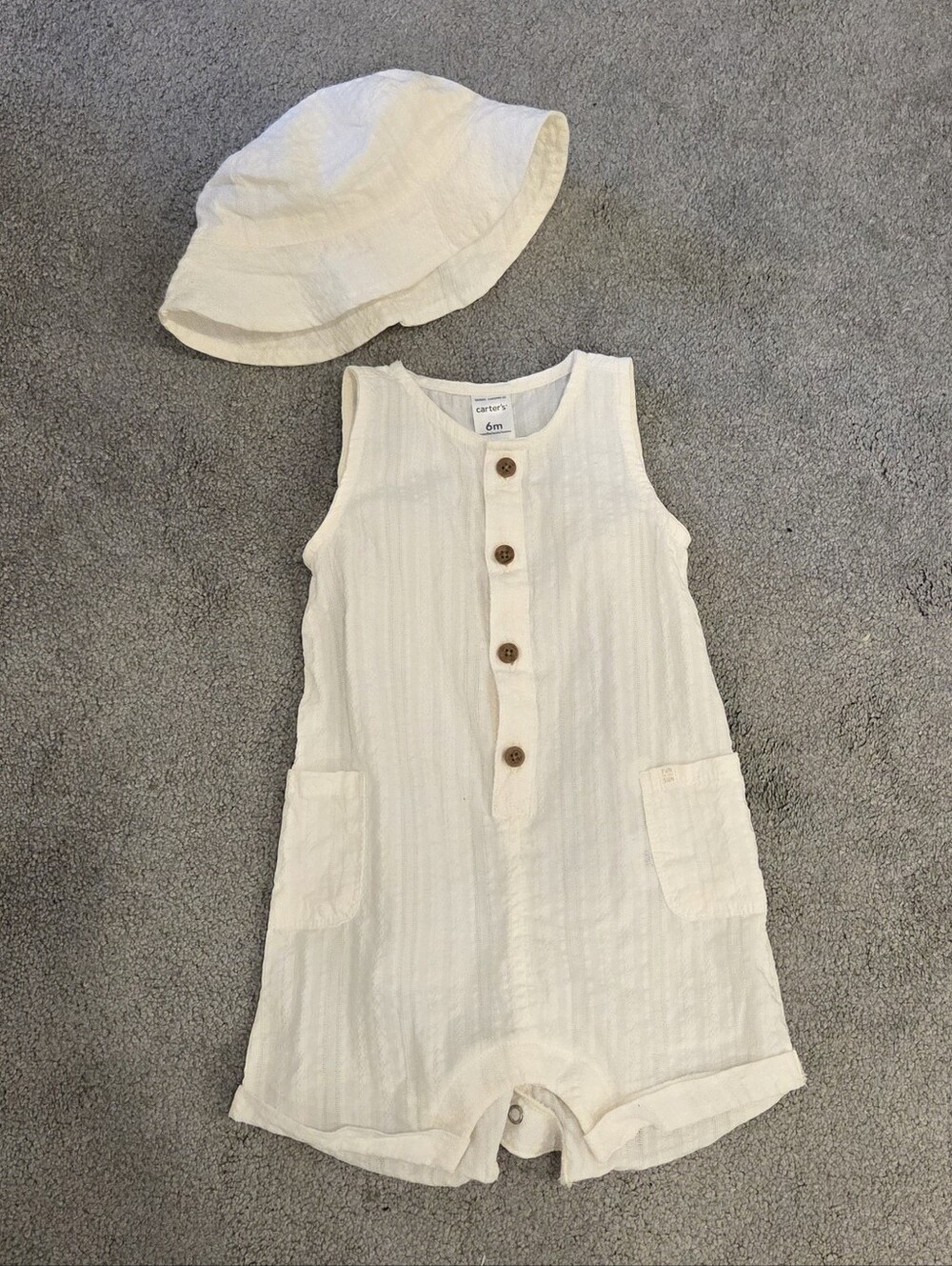Carters Creamy White Baby Romper